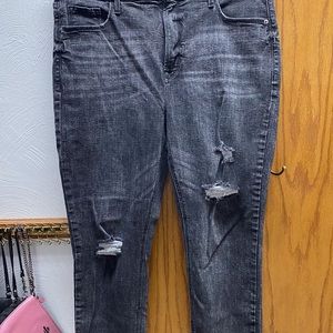 Black/Gray Old Navy Rockstar Jeans.